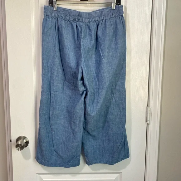 J Crew Wide Leg Cropped Boho Minimalist Cotton Culottes - Picture 6 of 8